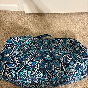 Floral Blue Tote Bag